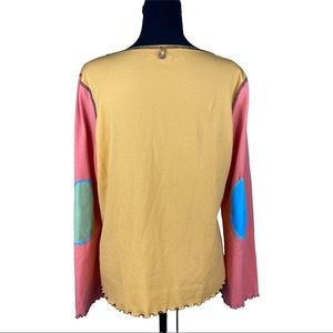 One Girl Who Color Block Stretchy Top